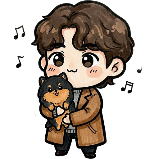 Taehyung and Yeontan BTS Coding Pet